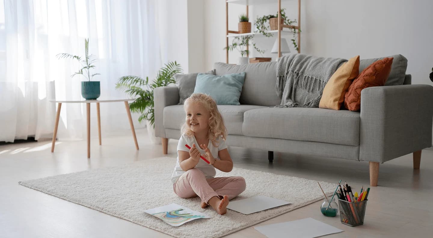 Comfortable residential carpet flooring from a local flooring store
